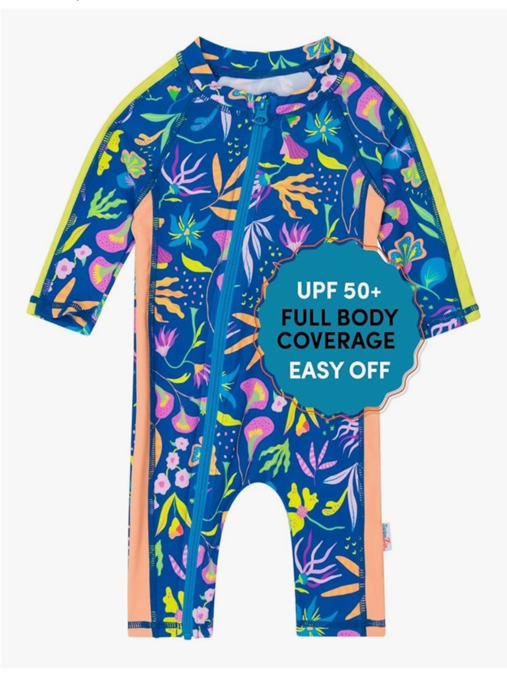 BARELY WORN SwimZip Girls' Long-Sleeve UPF 50+ Swimsuit for baby